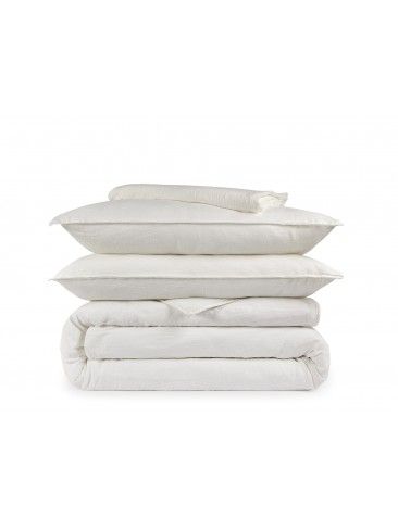 Linen Bedding Set in Creamy White Color