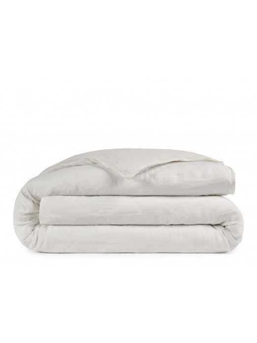 Linen Bedding Set in Creamy White Color