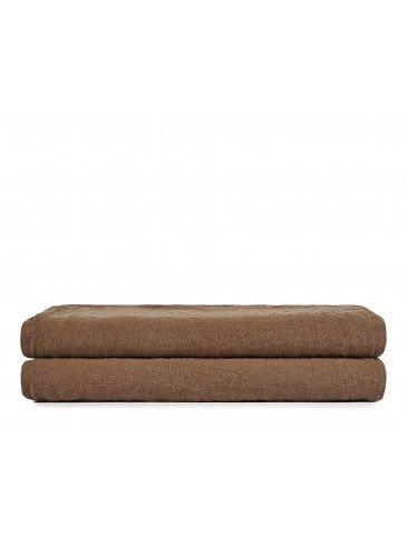 Linen Fitted Sheet in  Brick Color