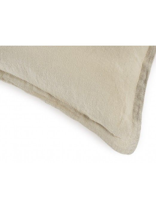  Linen Cushion Cover Set in Bone Color