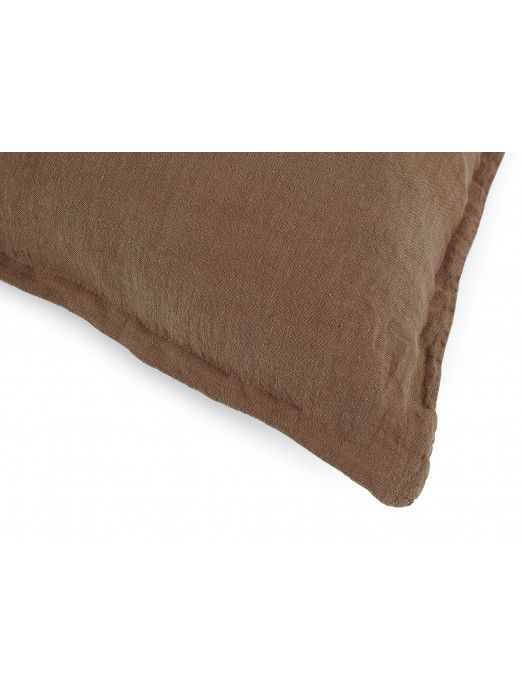  Linen  Cushion Cover Set in Brick Color
