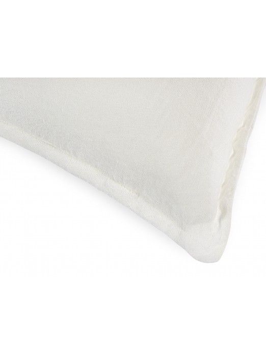 Linen Cushion Cover Set in Creamy White Color