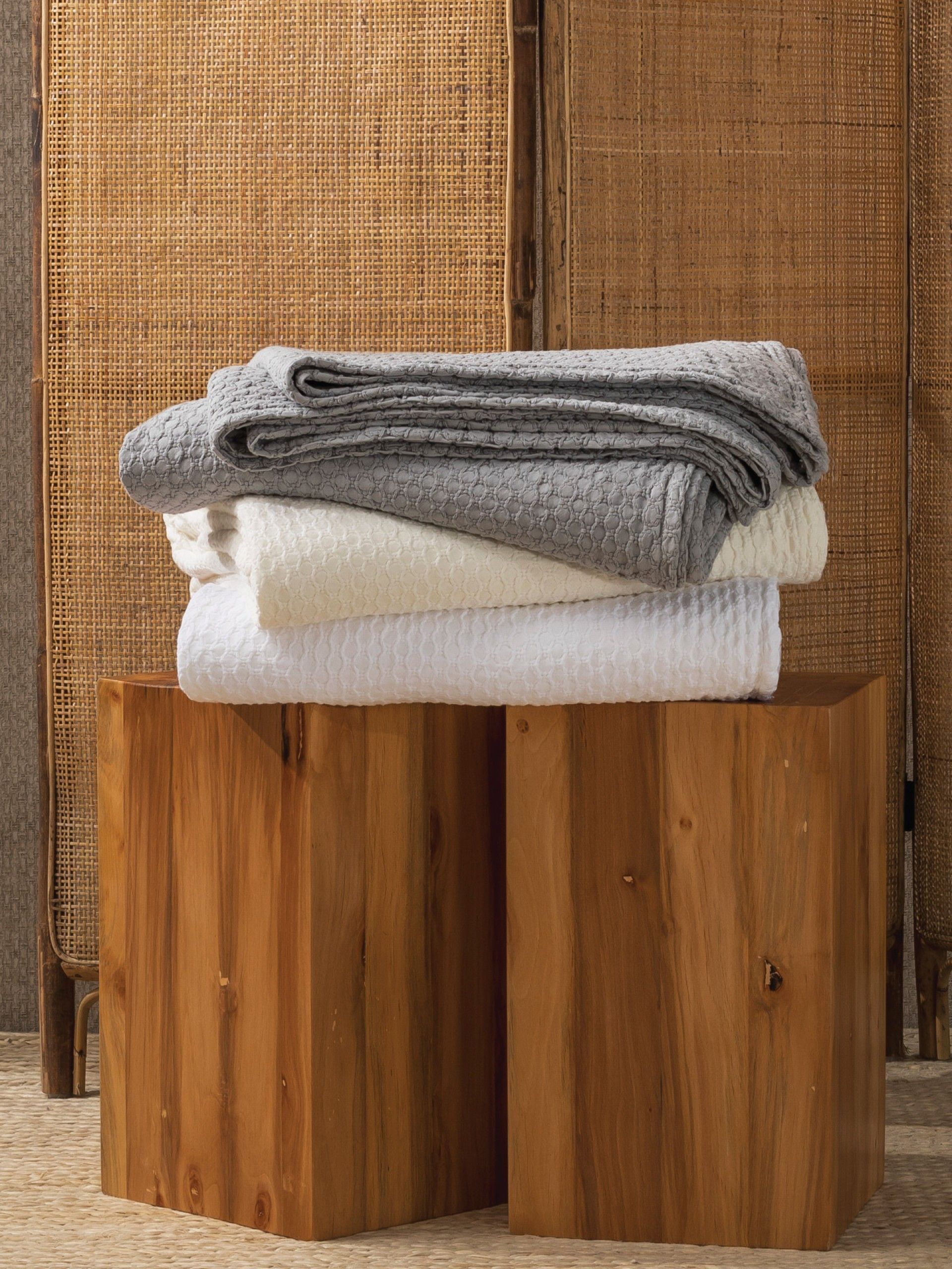 Honeycomb Washed Coverlet