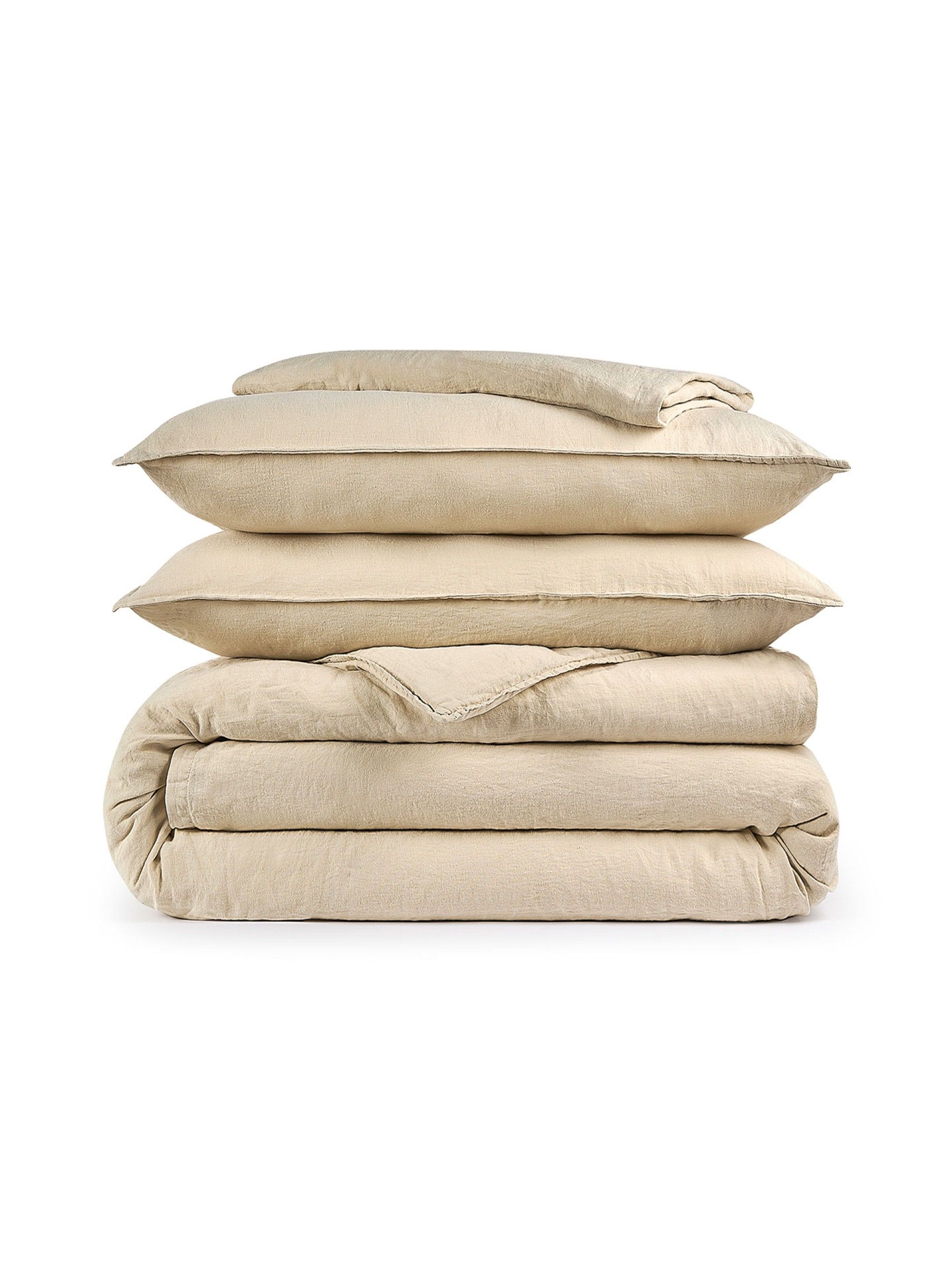 Linen Bedding Set in Color Bone