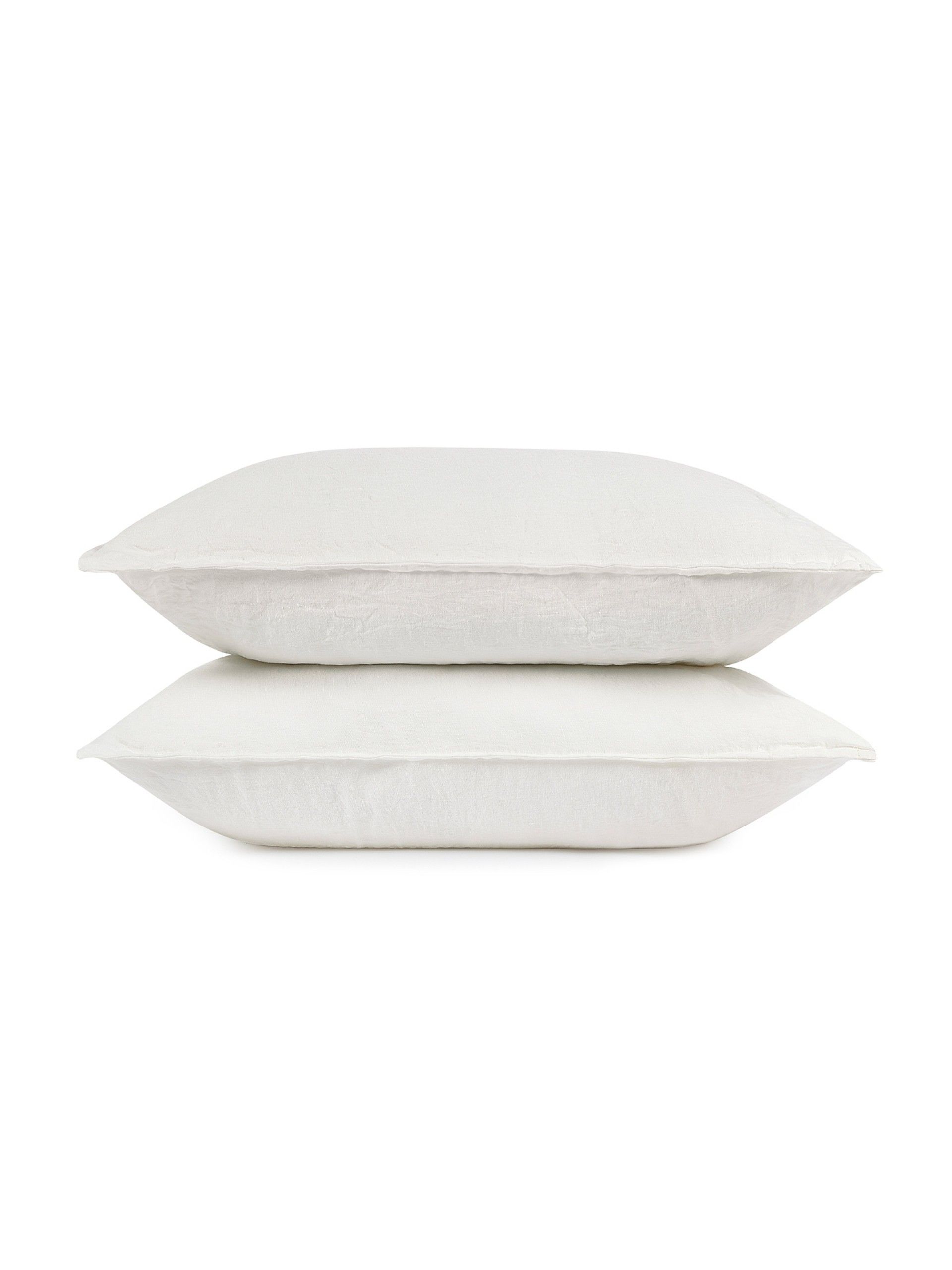 Conjunto de Ropa de Cama de Lino Color Blanco