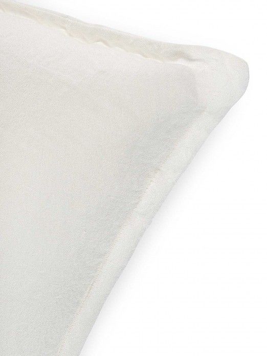 Linen Cushion Cover Set in Creamy White Color