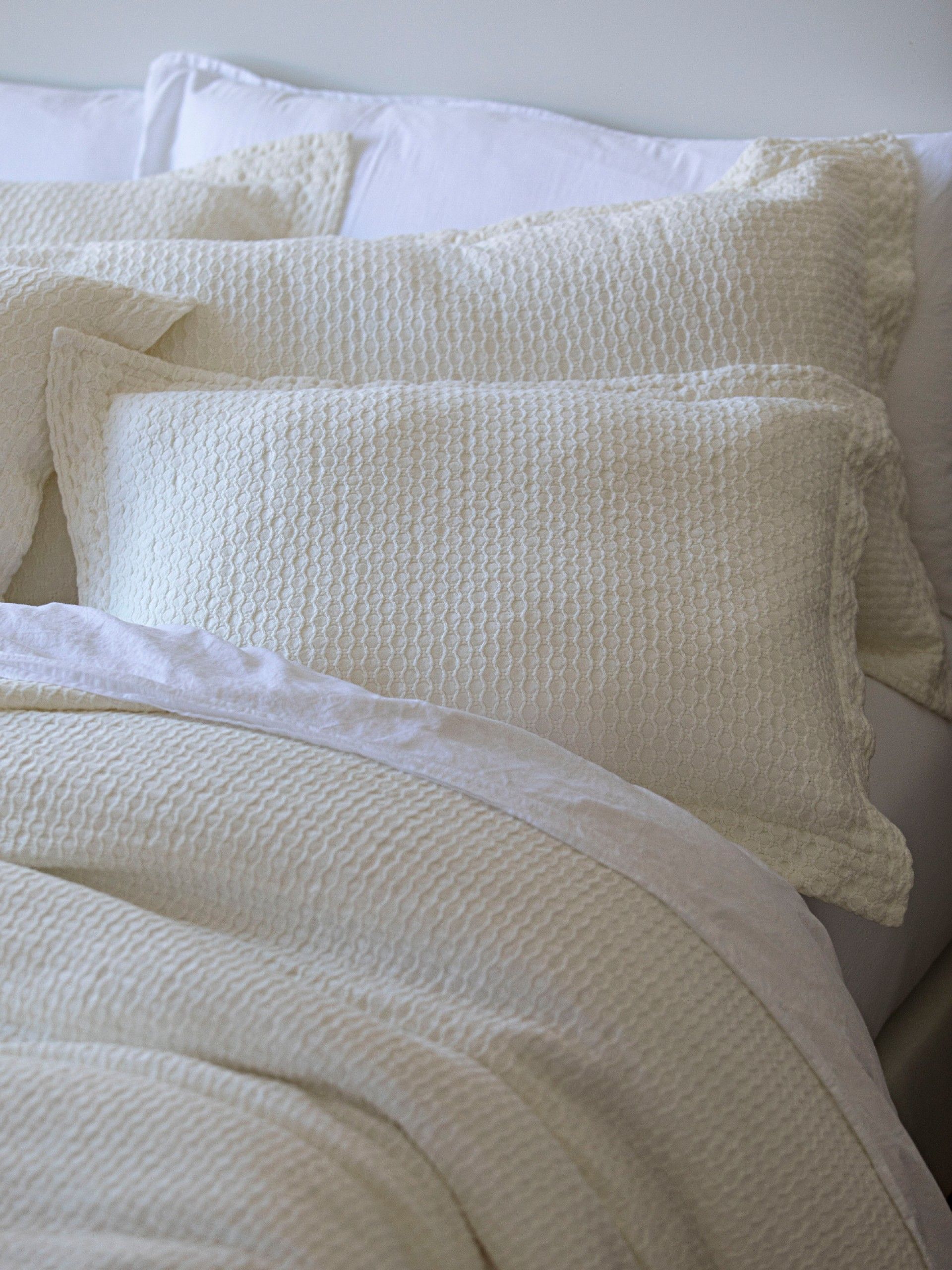 Honeycomb Washed Sham Set