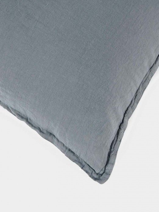 Linen Cushion Cover Set in Blue Color