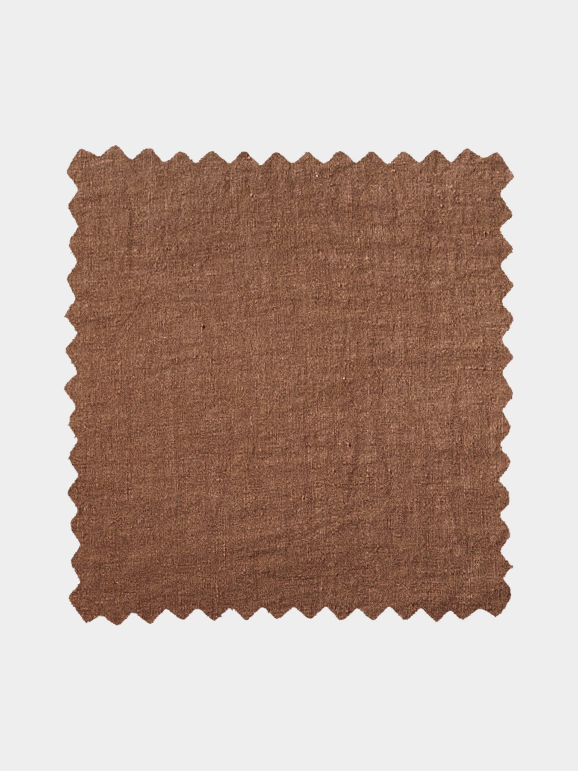 Amostra do Tecido Linho em Cor Tijolo